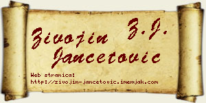 Živojin Jančetović vizit kartica